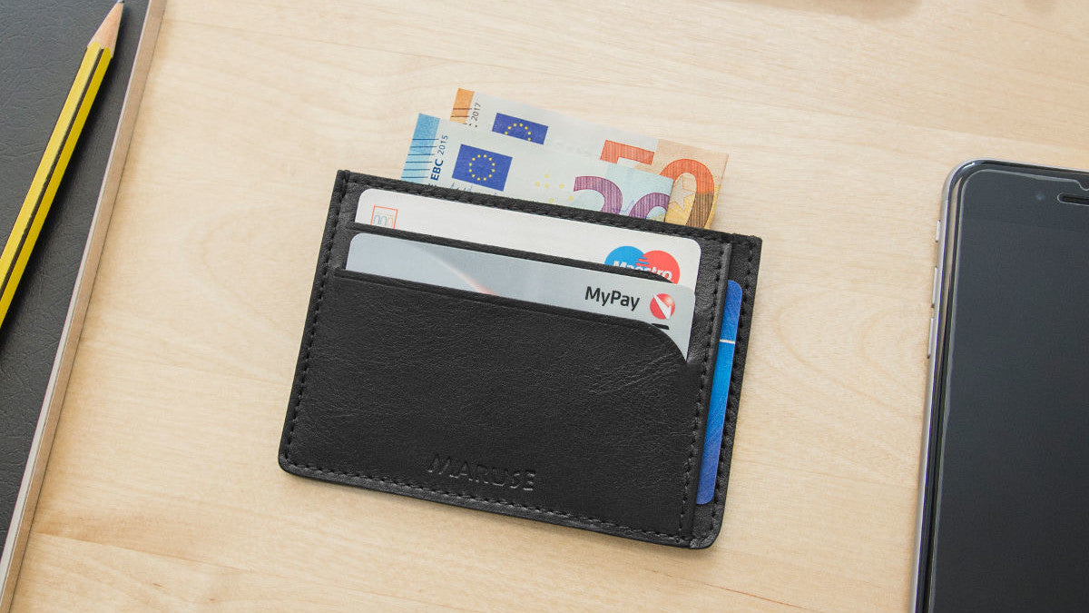 rfid leather wallet card case 