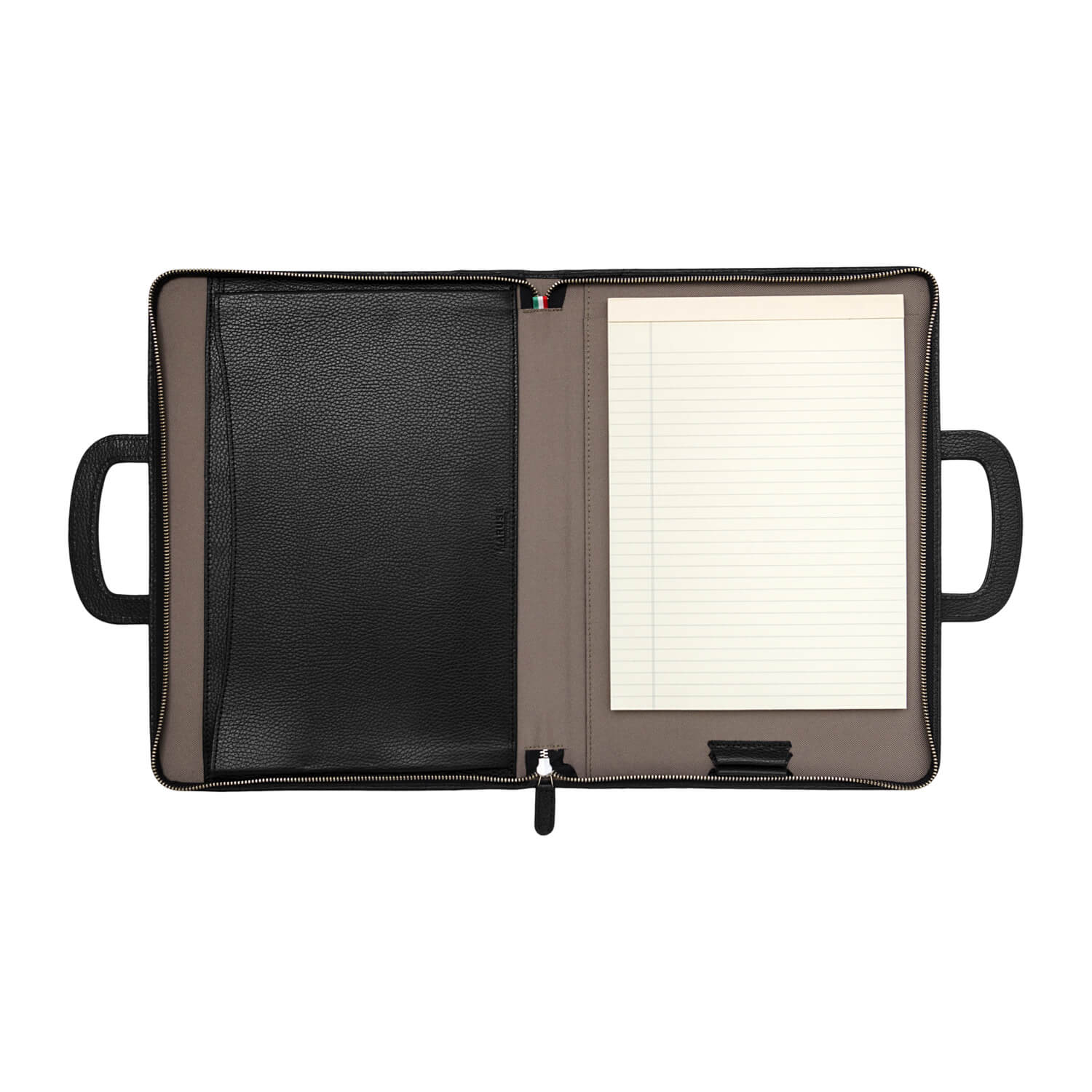 Leather document holder with handles